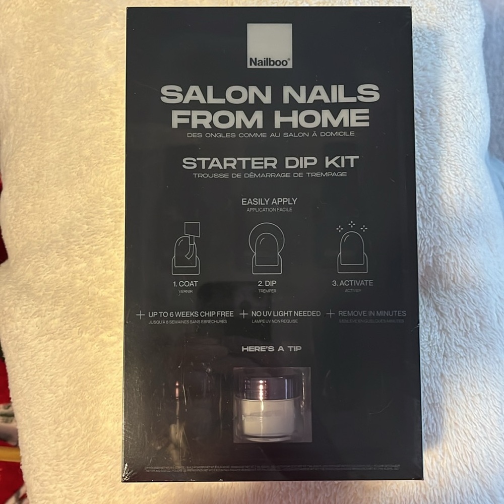 Salon Nails From Home Starter Dip Kit - Black